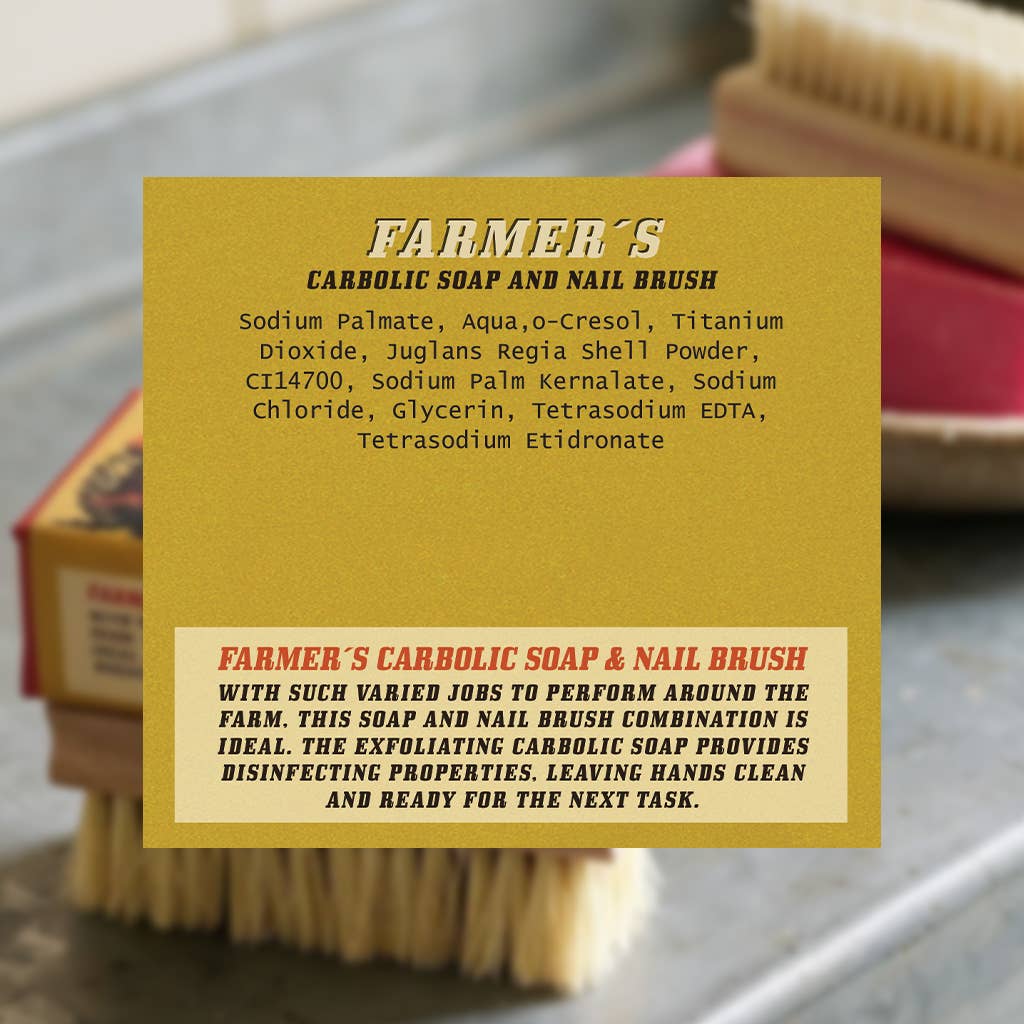 Country Pursuits Farmer’s Carbolic Soap & Nail Brush Set