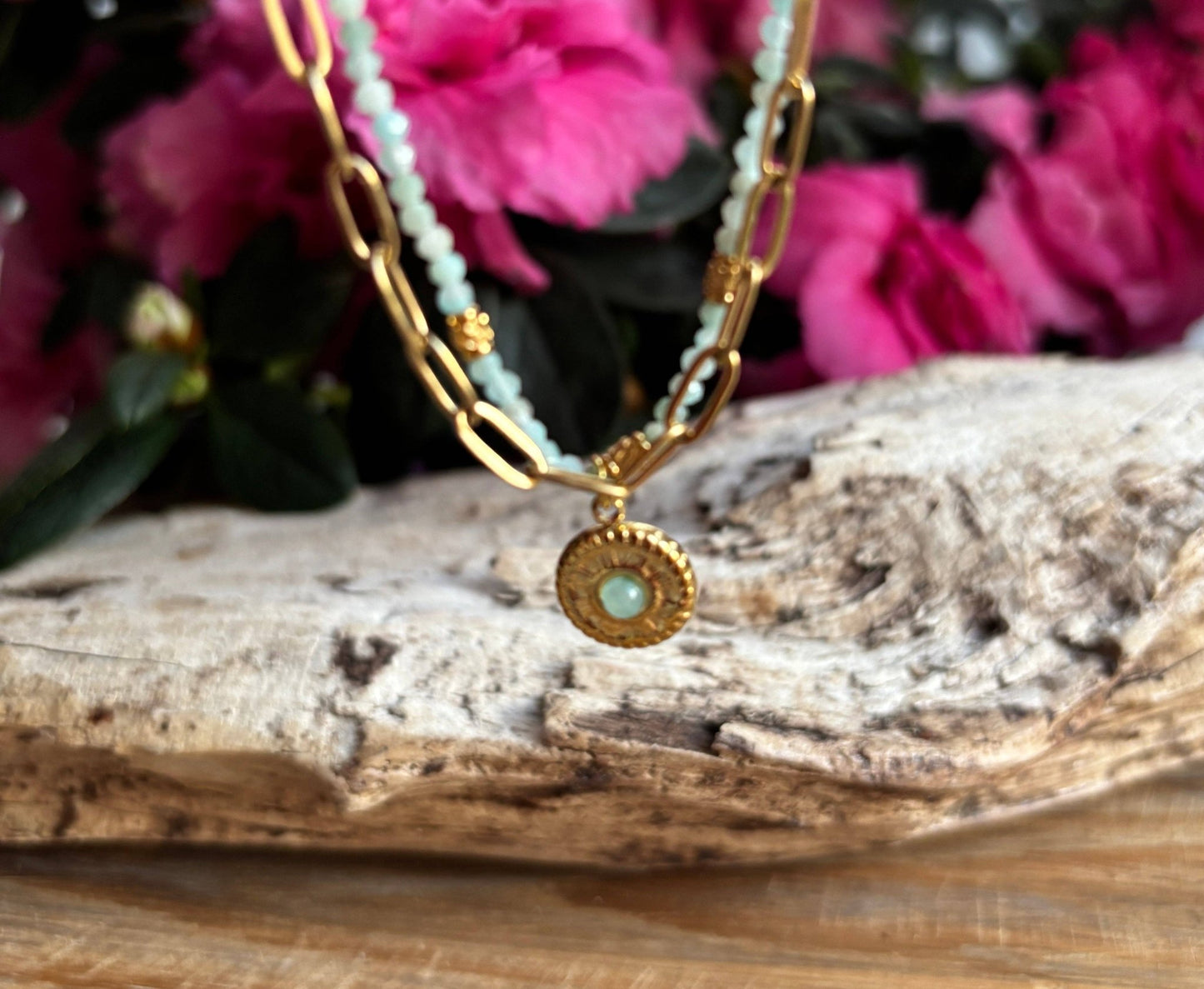18ct Gold Plated Green Aventurine Bracelet | Waterproof Gemstone Bracelet - Ivy and Sol