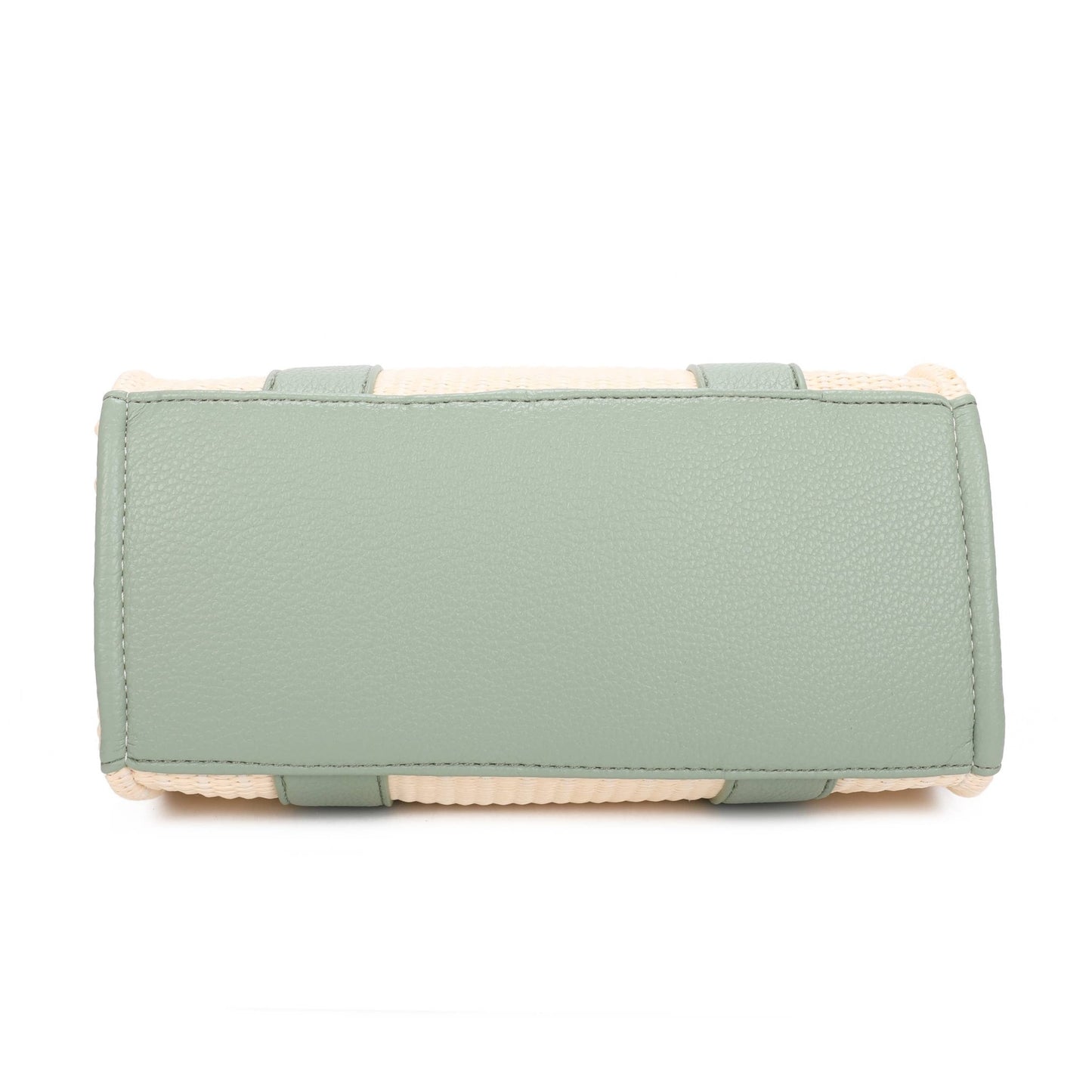 Green Straw Tote Bag | Summer Beach Shoulder Bag with Crossbody Strap - Ivy and Sol