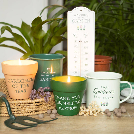 Gardener of the Year Citronella Candle | Ceramic Plant Pot Garden Candle - Ivy and Sol