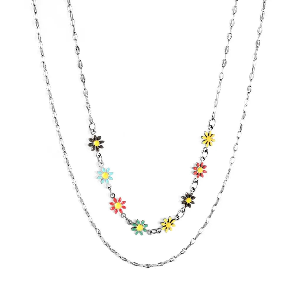 Seven Stars Gold Layered Necklace