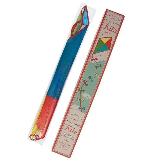 Traditional Diamond Kite | Children's Outdoor Flying Kite with Tail - Ivy and Sol