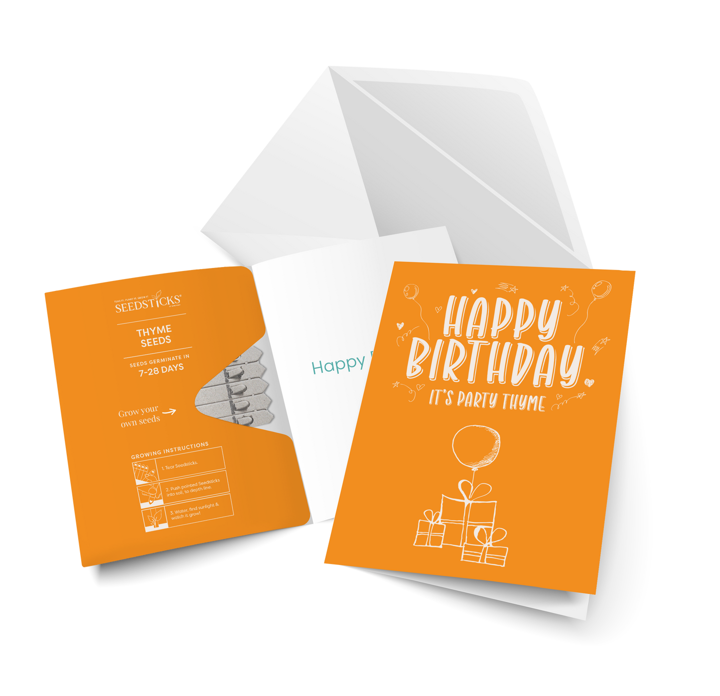 Happy Birthday Seed Card | Birthday Card with Thyme Seeds
