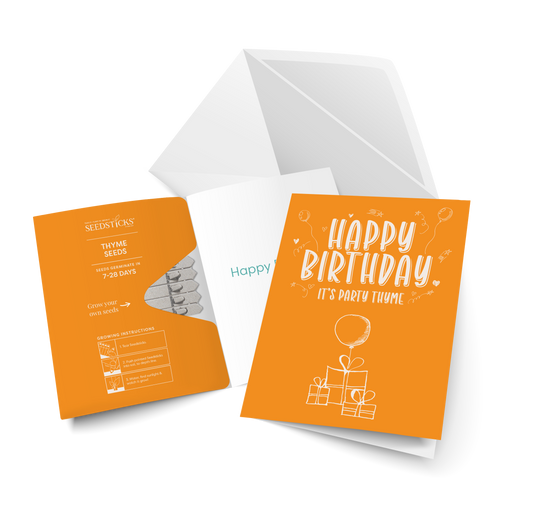 Happy Birthday Seed Card | Birthday Card with Thyme Seeds