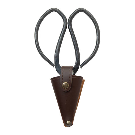 Large Garden Scissors with Vegan Leather Pouch
