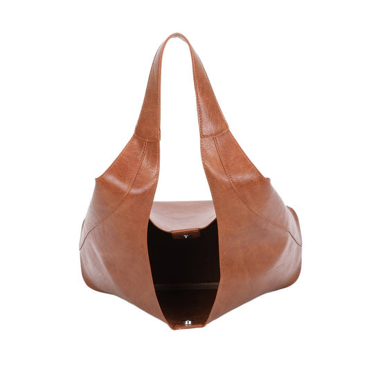 Brown Hobo Bag with Removable Inner Bag | Everyday Shoulder Bag - Ivy and Sol