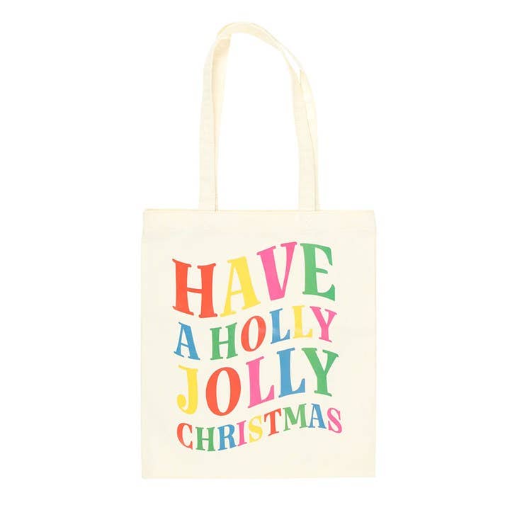 Holly Jolly Christmas Polyester Tote Bag - Ivy and Sol