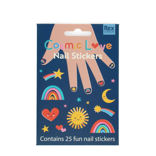 Cosmic Love Children's Nail Stickers | Rainbow, Star & Heart Nail Art