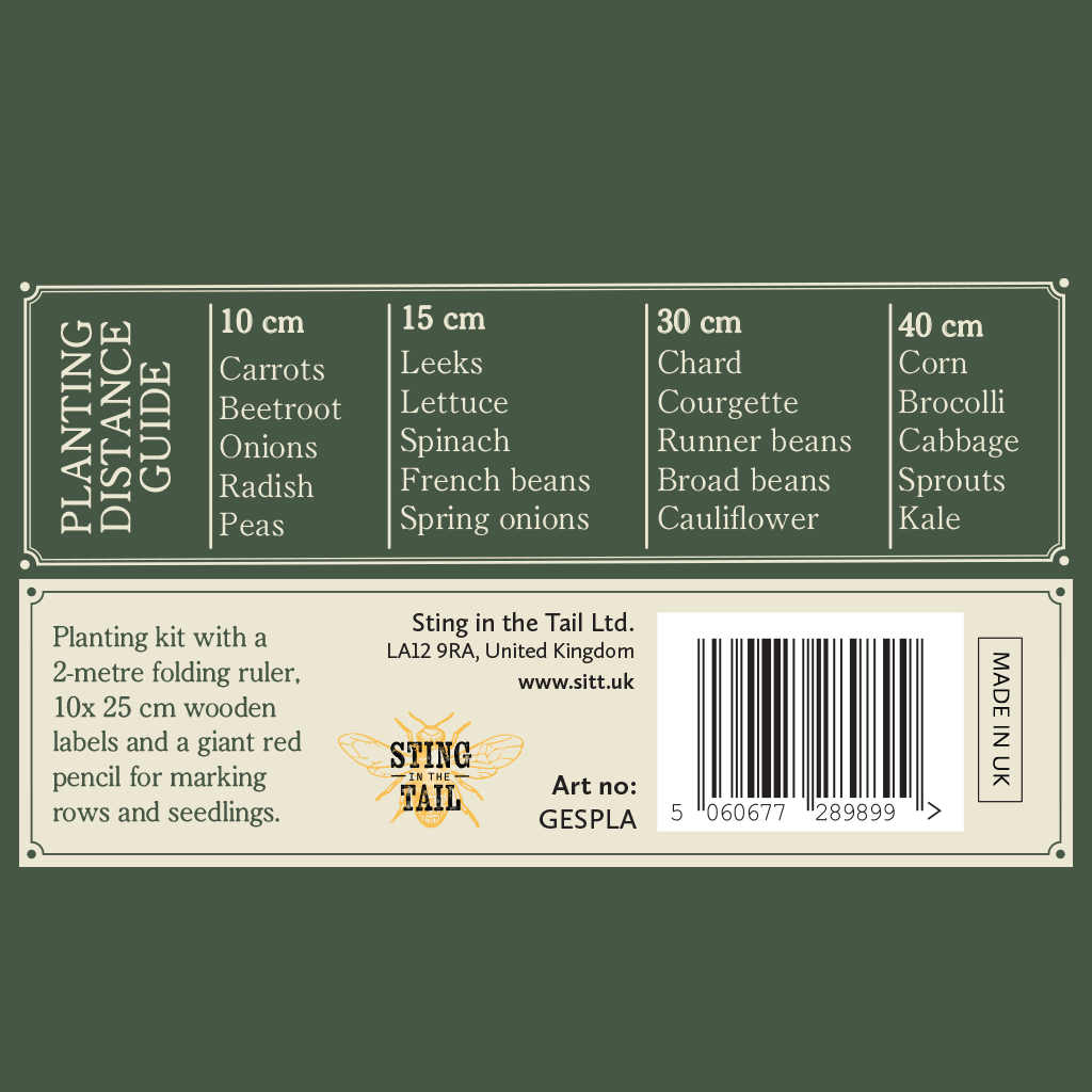 Gardener’s Essentials Planting Kit – Ruler, Plant Labels & Pencil