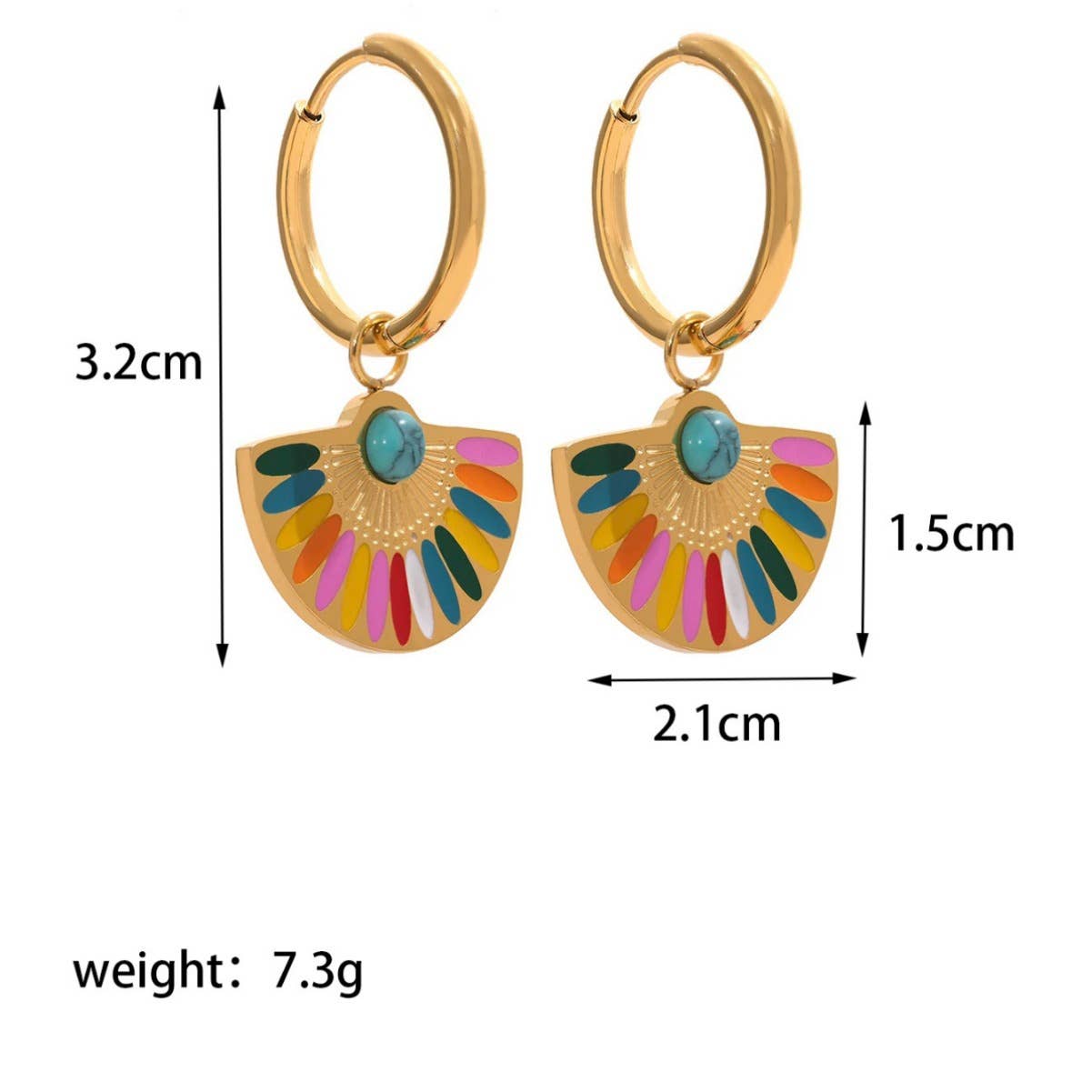 Gold Textured Hoop Earrings | Elegant Statement Drop Hoops