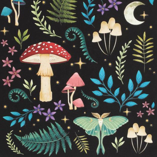 Dark Forest Print Tote Bag | Mystical Woodland Shopping & Everyday Bag - Ivy and Sol