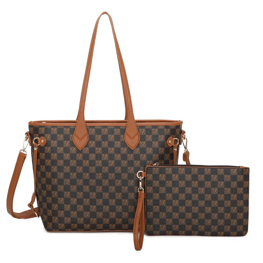 Large Brown Shoulder Bag | Everyday Tote Bag with Zip Closure - Ivy and Sol
