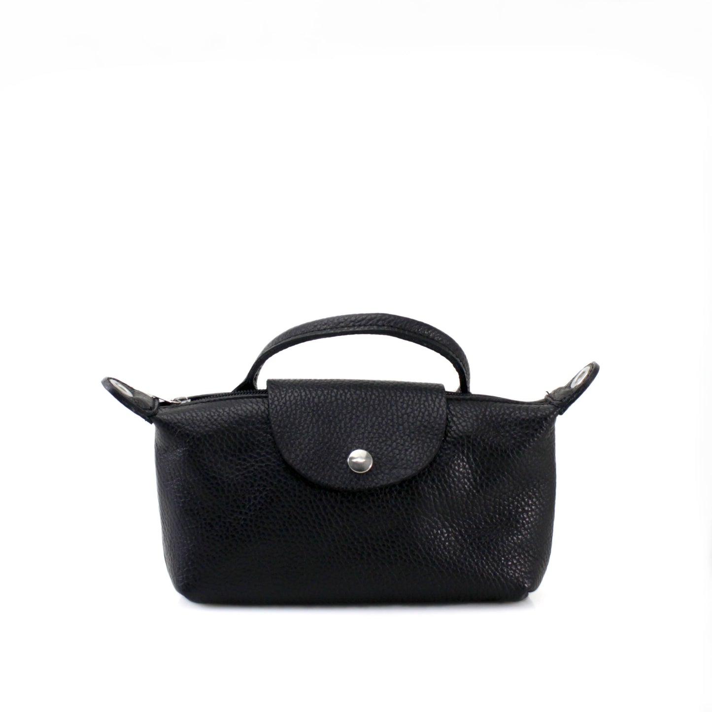 Italian Leather Mini Bag – Black