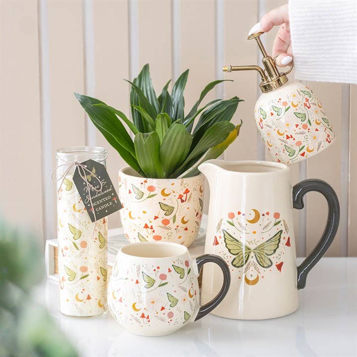 Fairy Wing Ceramic Flower Jug Vase | Woodland Floral Decorative Vase