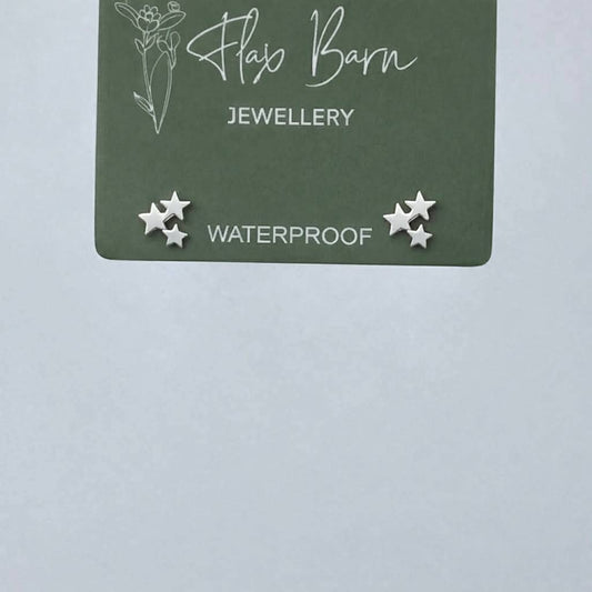 Tarnish Resistant Silver Star Cluster Stud Earrings | Waterproof Jewellery UK