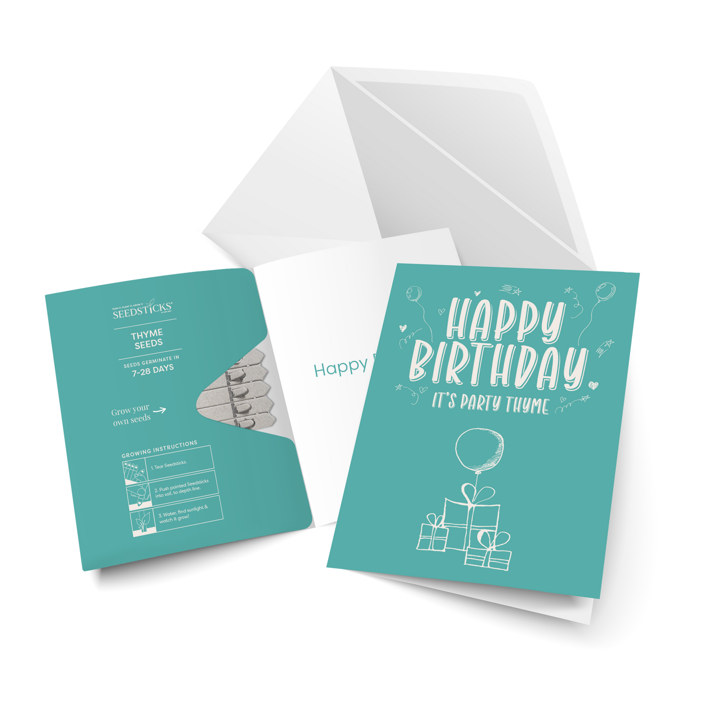 Blue Birthday Seed Card | Birthday Card with Thyme Seedsticks®