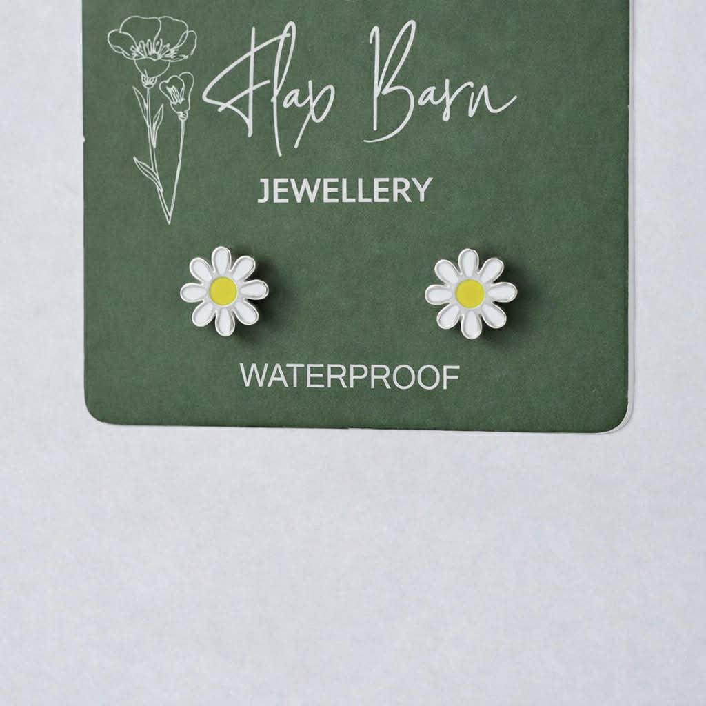 Tarnish Resistant Enamel Flower Stud Earrings | Waterproof Jewellery UK - Ivy and Sol