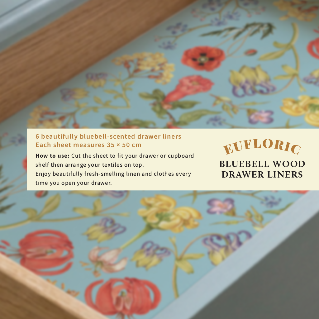 Eufloric Bluebell Wood Scented Drawer Liners