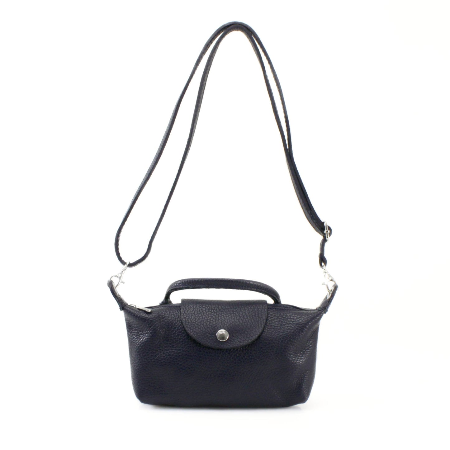 Italian Leather Mini Bag – Black