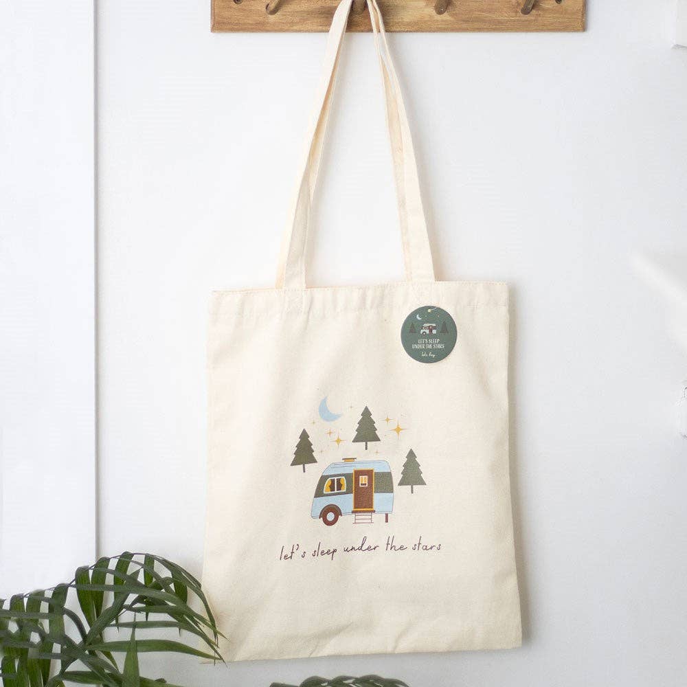Let's Sleep Under the Stars Tote Bag | Camping & Caravan Shopper Bag