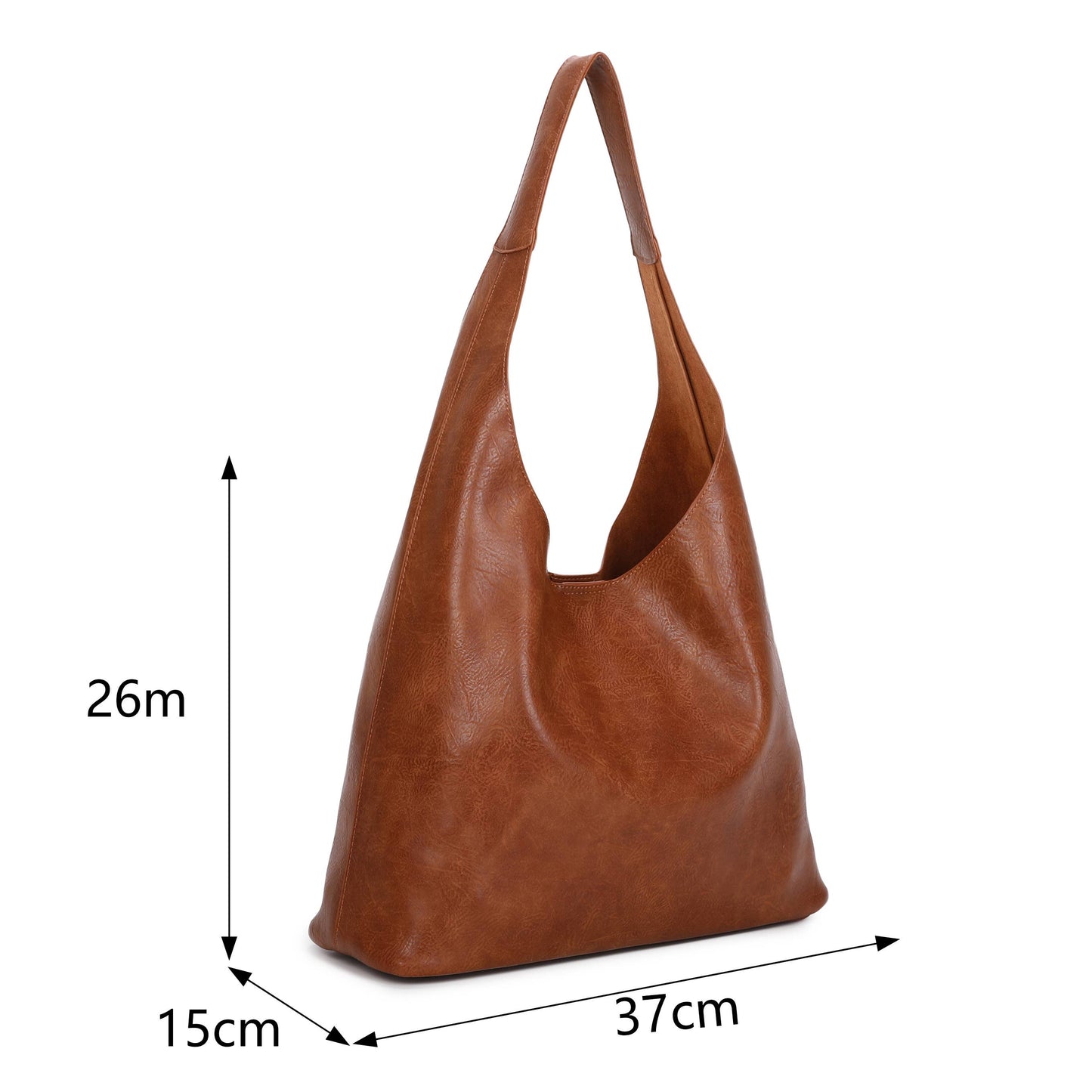 Brown Hobo Bag with Removable Inner Bag | Everyday Shoulder Bag