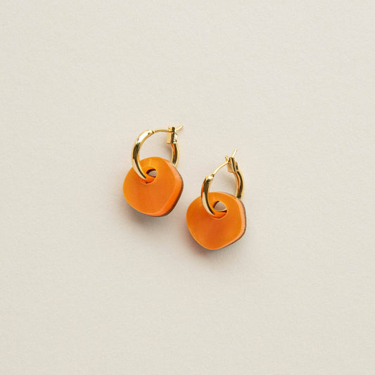 Surround Hoop Earrings : Orange