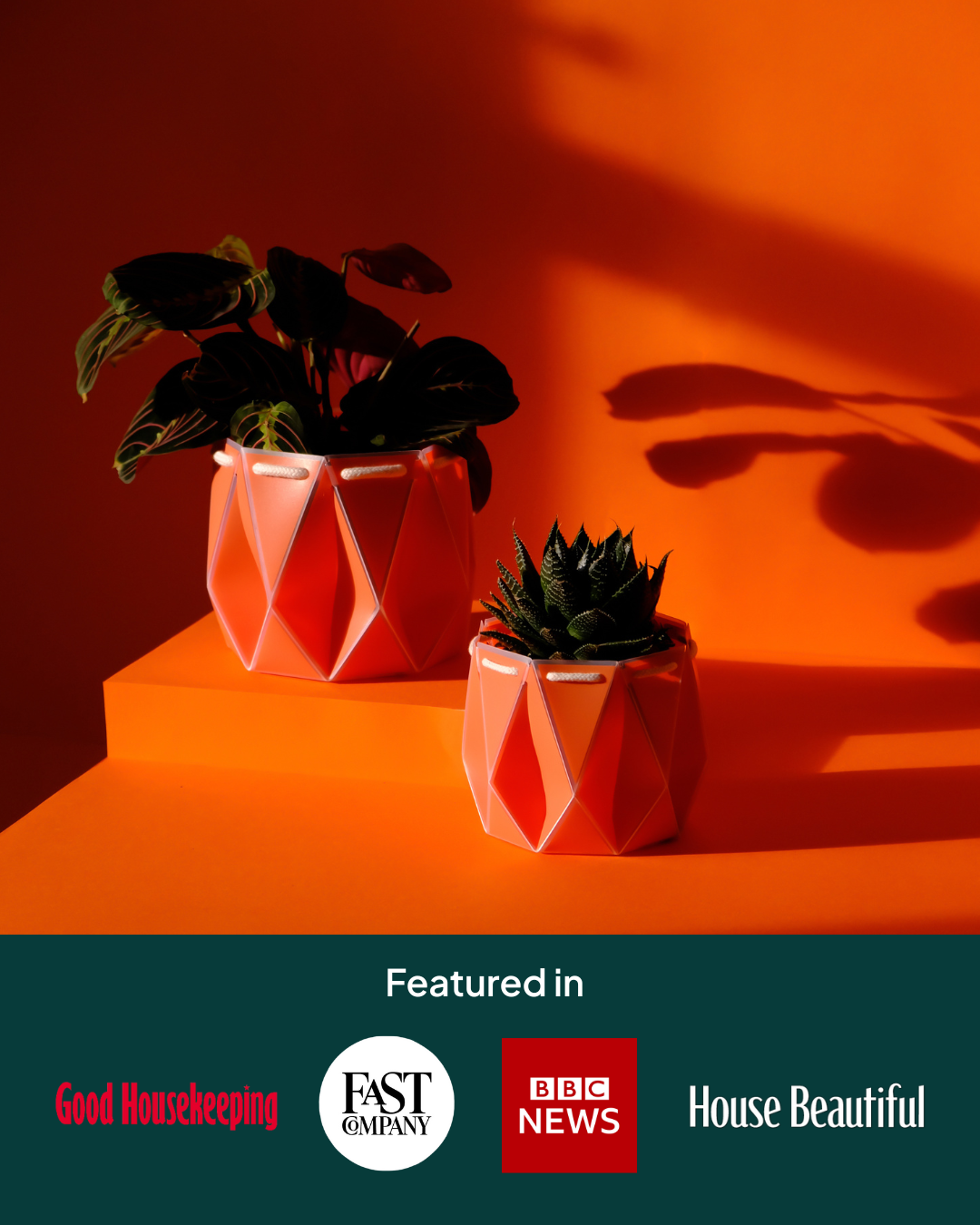 18cm Self-Watering Indoor Plant Pot | Coral