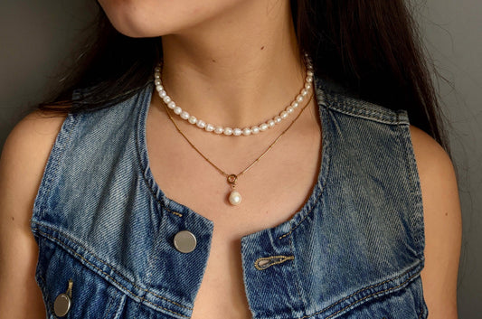18ct Gold Plated Fresh Water Pearl Necklace