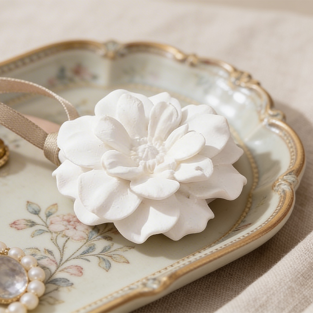 Relaxing Essential Oil with Ceramic Camellia Diffuser