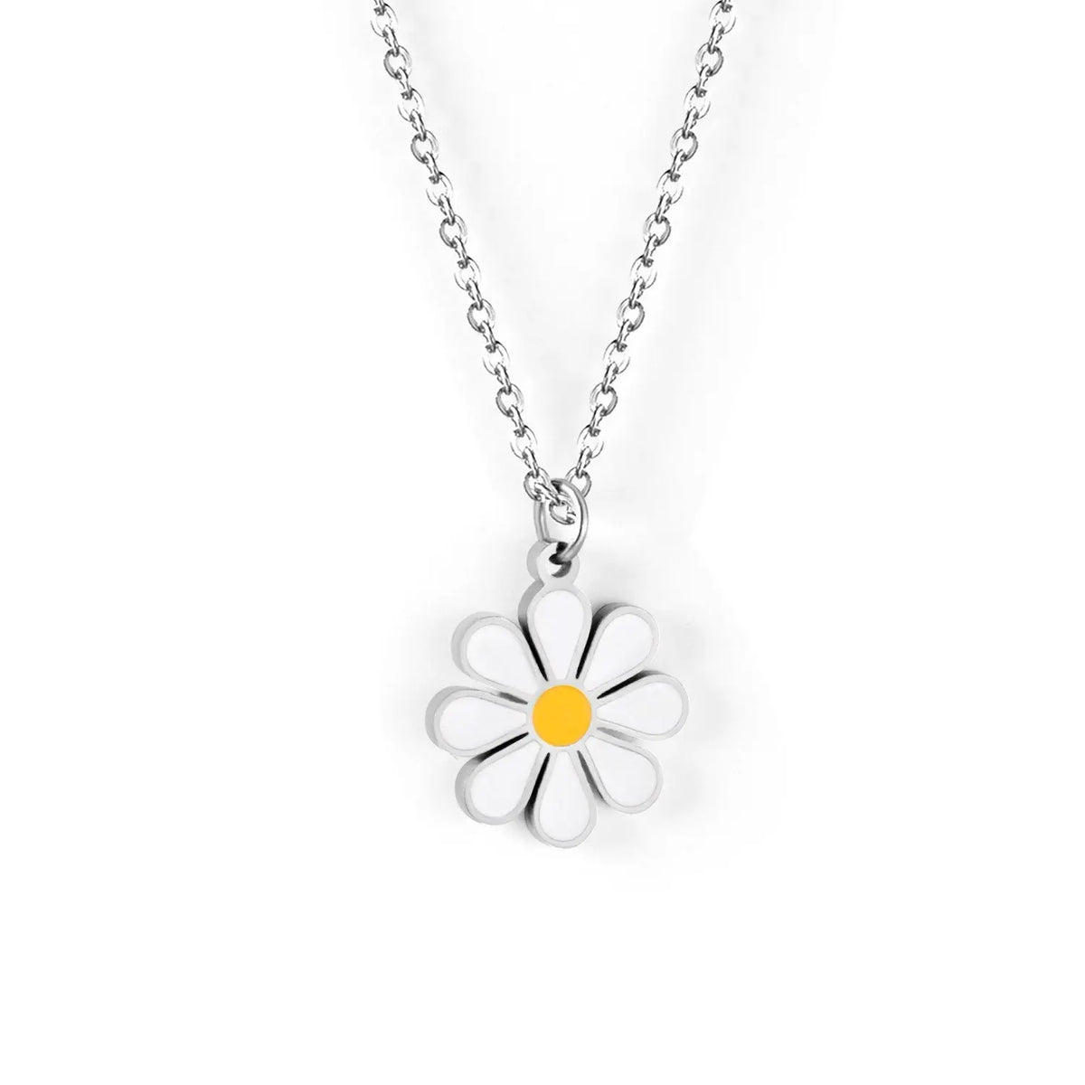 Dainty Flower Pendant Necklace – Gold & Silver