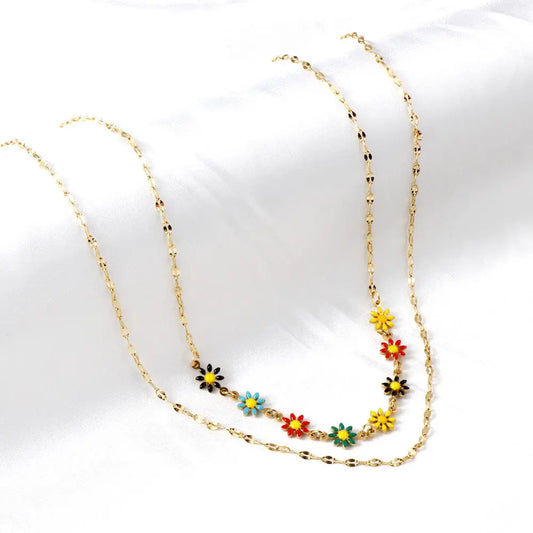 Seven Stars Gold Layered Necklace