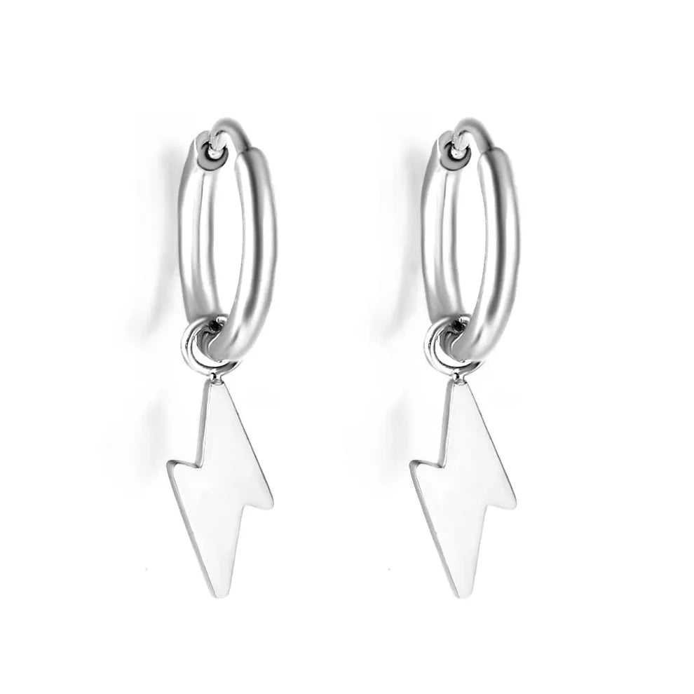 Electric Tide – Lightning Bolt Huggie Earrings