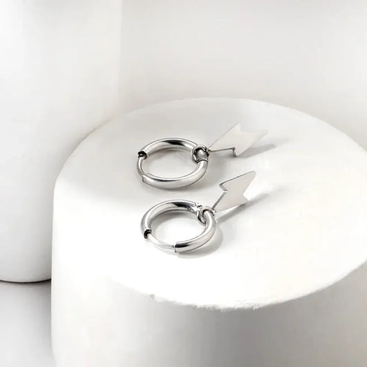Electric Tide – Lightning Bolt Huggie Earrings