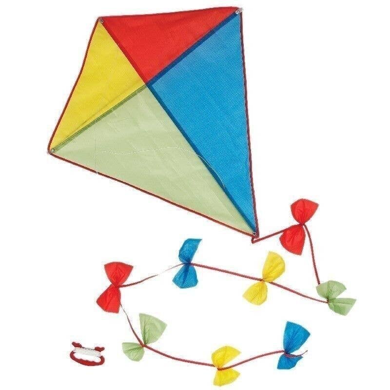 Colourful kite on white background