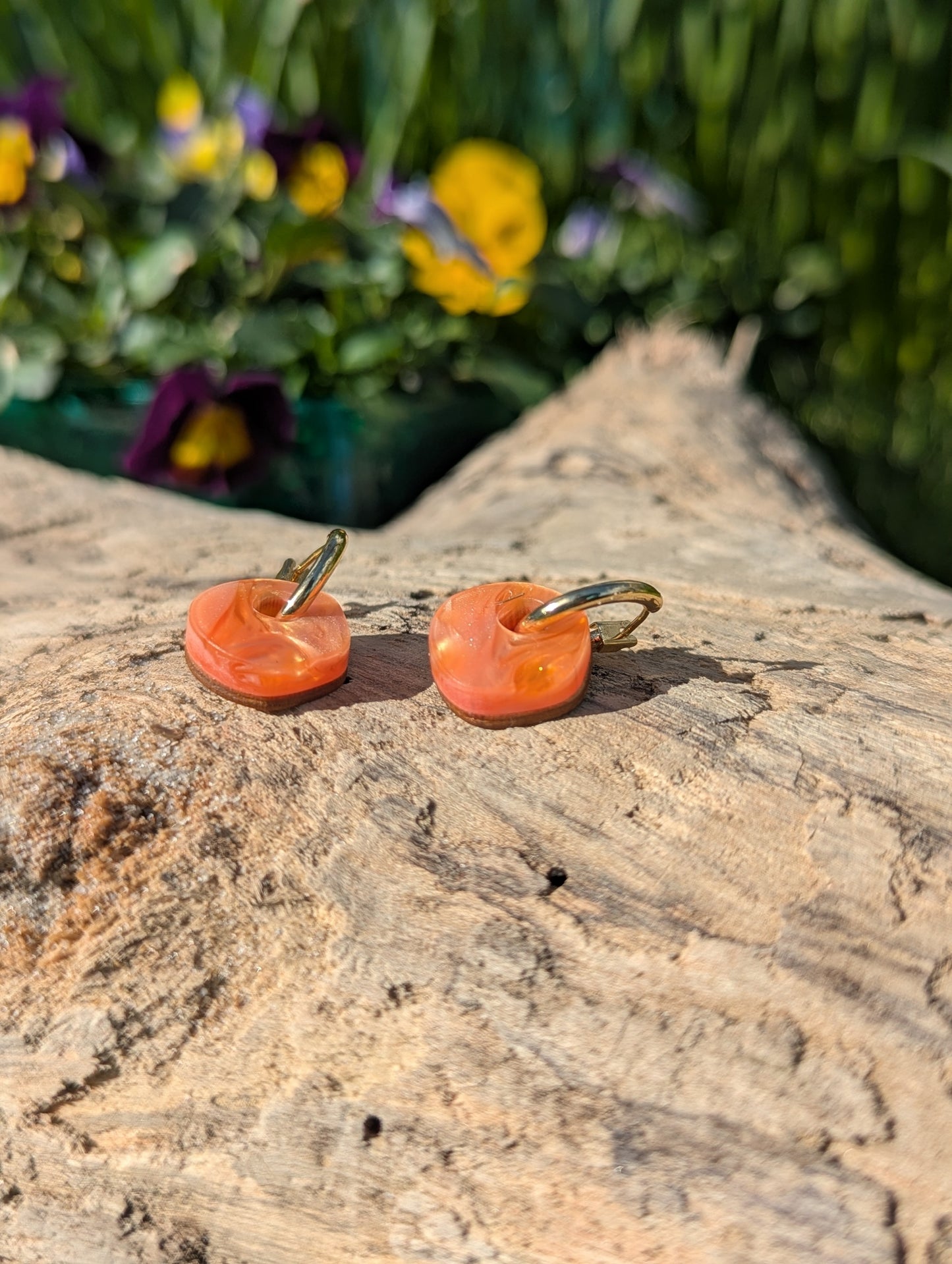 Surround Hoop Earrings : Orange