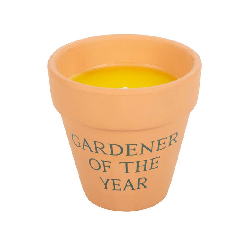 Gardener of the Year Citronella Candle | Ceramic Plant Pot Garden Candle