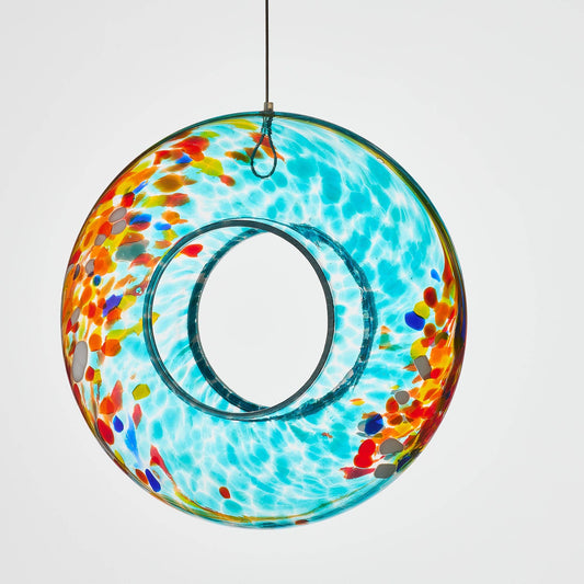 Hanging Bird Feeder - Teal