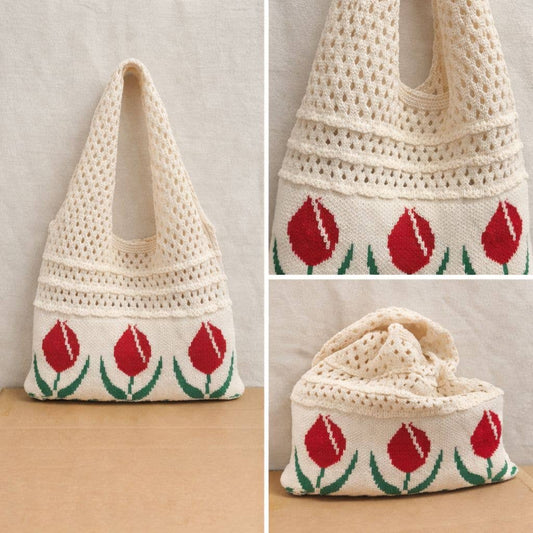 English Garden Tulip Shopper – Cream