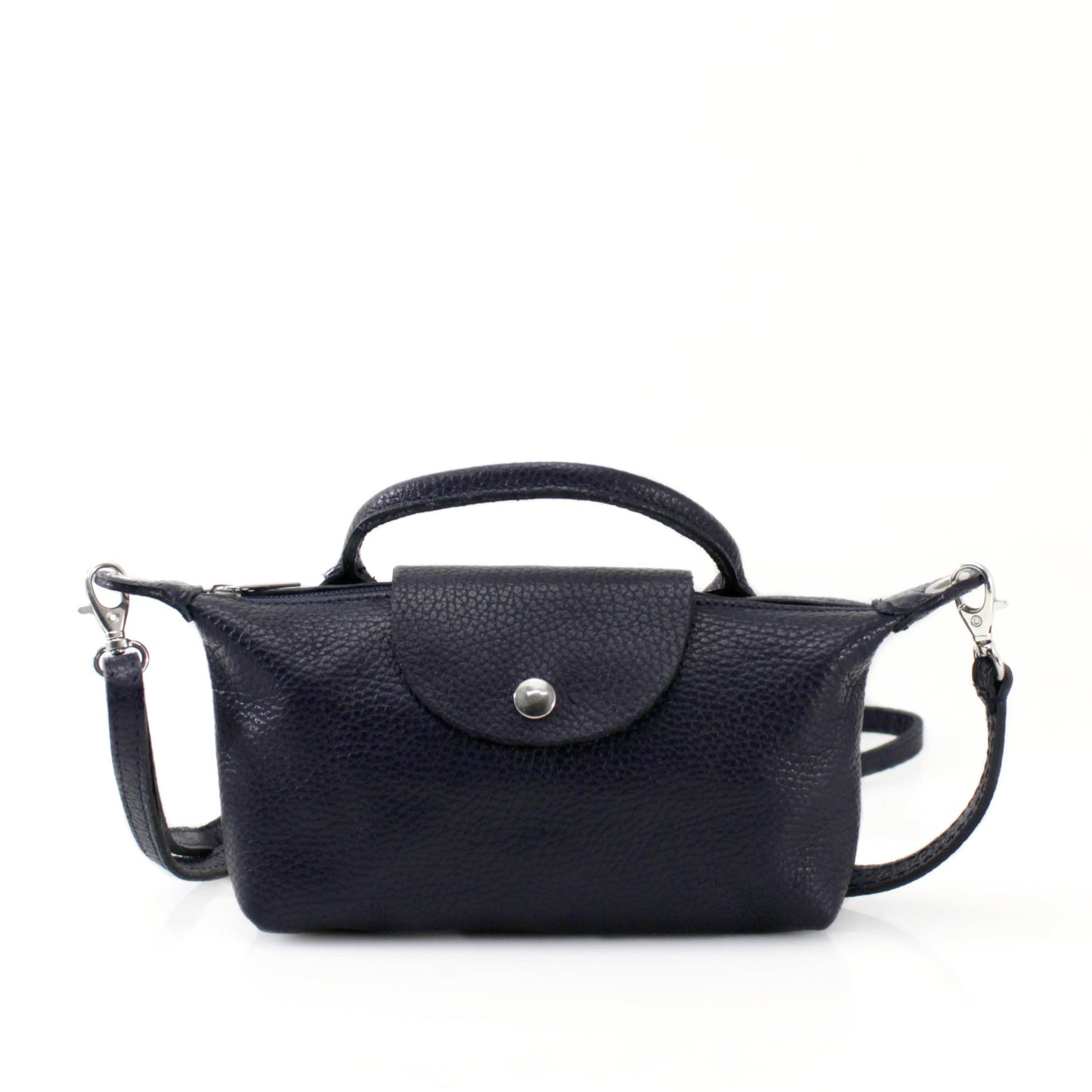 Italian Leather Mini Bag – Black