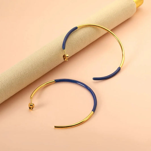 Colourful Open Circle Statement Earrings