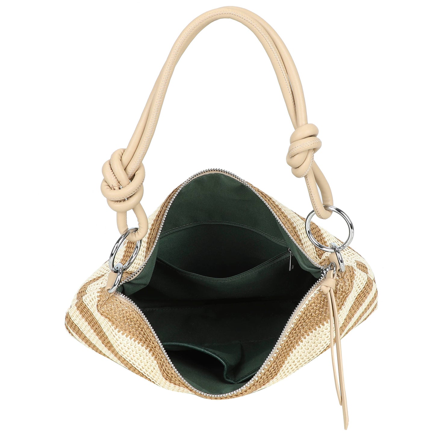 Light Rainbow Straw Stripe Shoulder Bag | Woven Crossbody & Shoulder Handbag