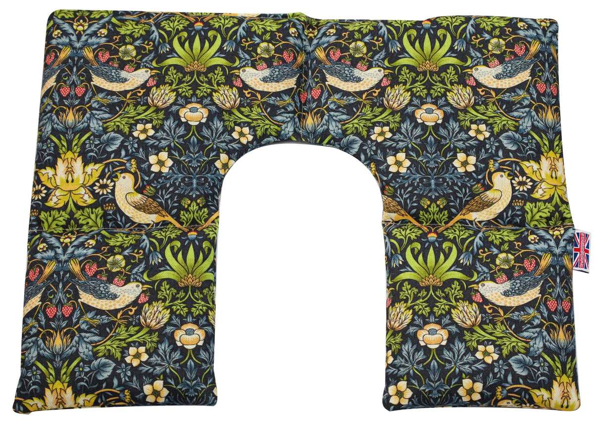 Microwaveable Neck & Shoulder Wrap – William Morris Strawberry Thief Navy