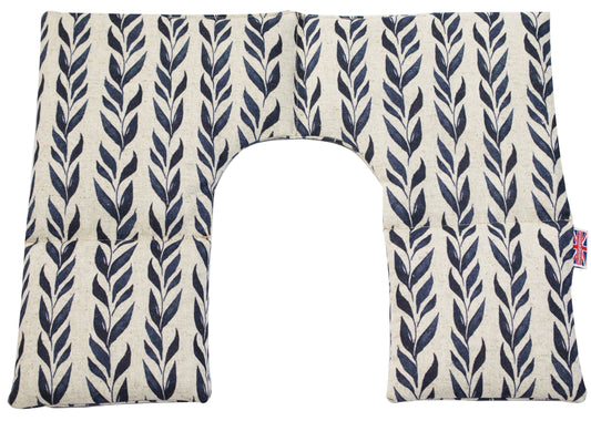 Microwaveable Neck & Shoulder Wrap – Navy Leaf