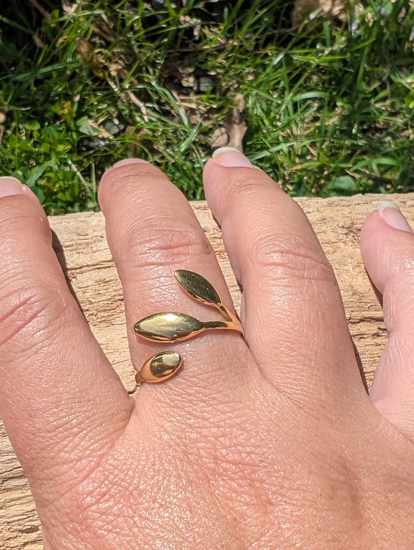 Tarnish Resistant Branch Open Ring | Waterproof Gold Plated Ring - Ivy and Sol