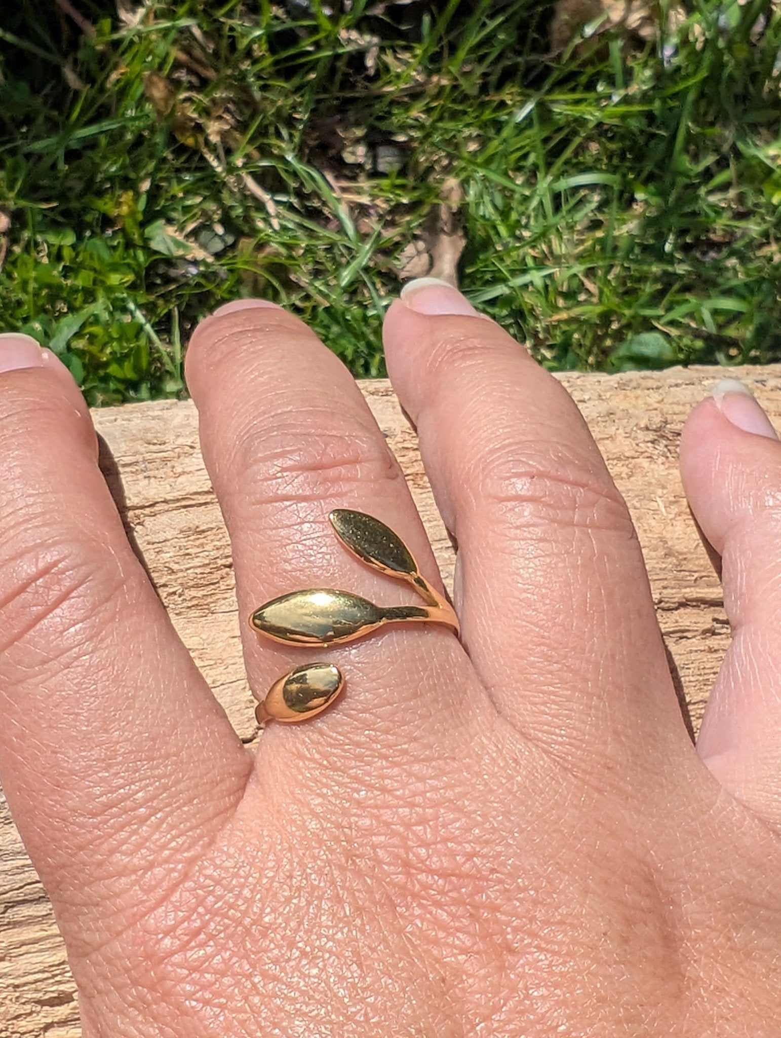 Tarnish Resistant Branch Open Ring | Waterproof Gold Plated Ring - Ivy and Sol