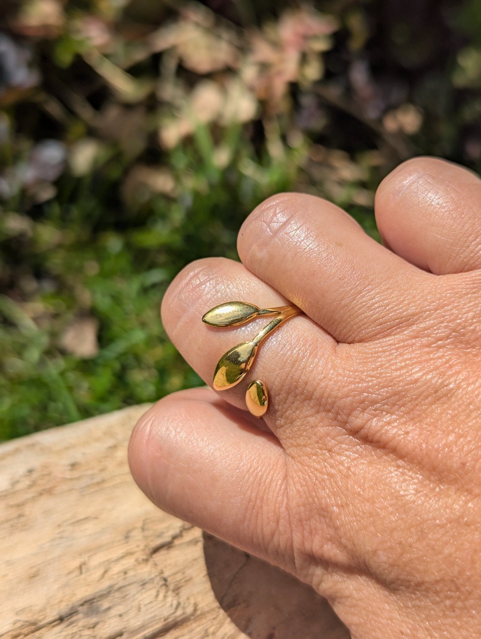 Tarnish Resistant Branch Open Ring | Waterproof Gold Plated Ring - Ivy and Sol
