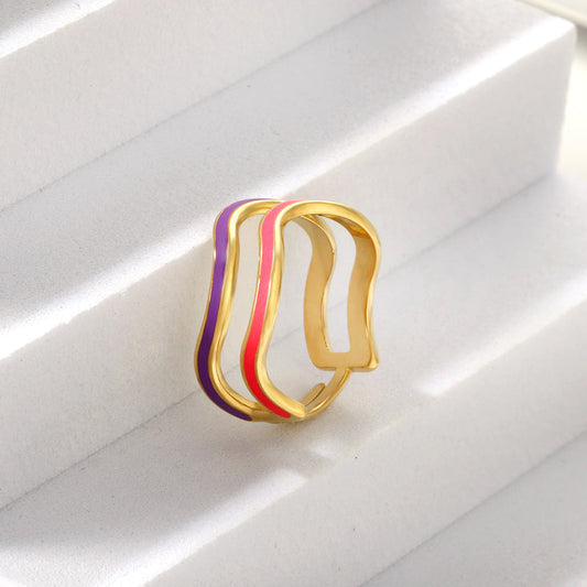 Adjustable Gold Ring – 18K Gold Plated Stainless Steel