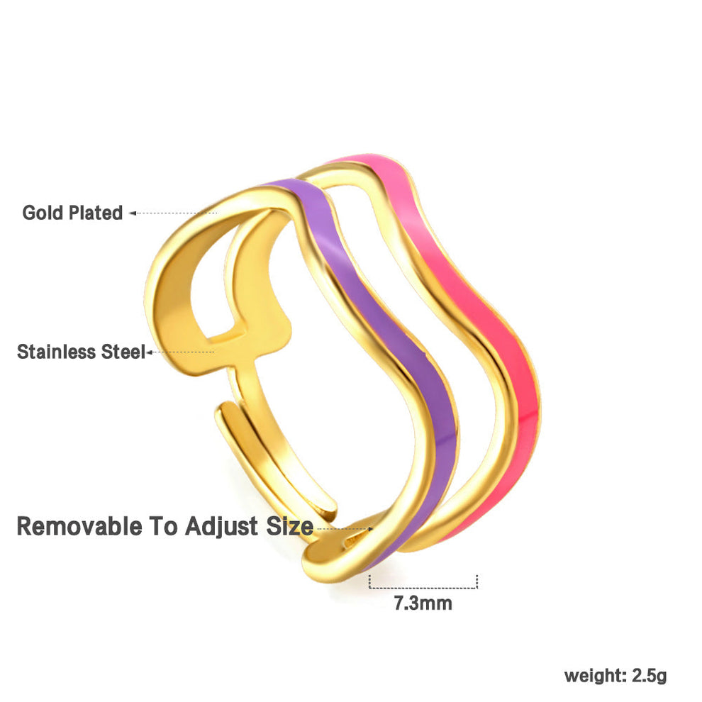 Adjustable Gold Ring – 18K Gold Plated Stainless Steel