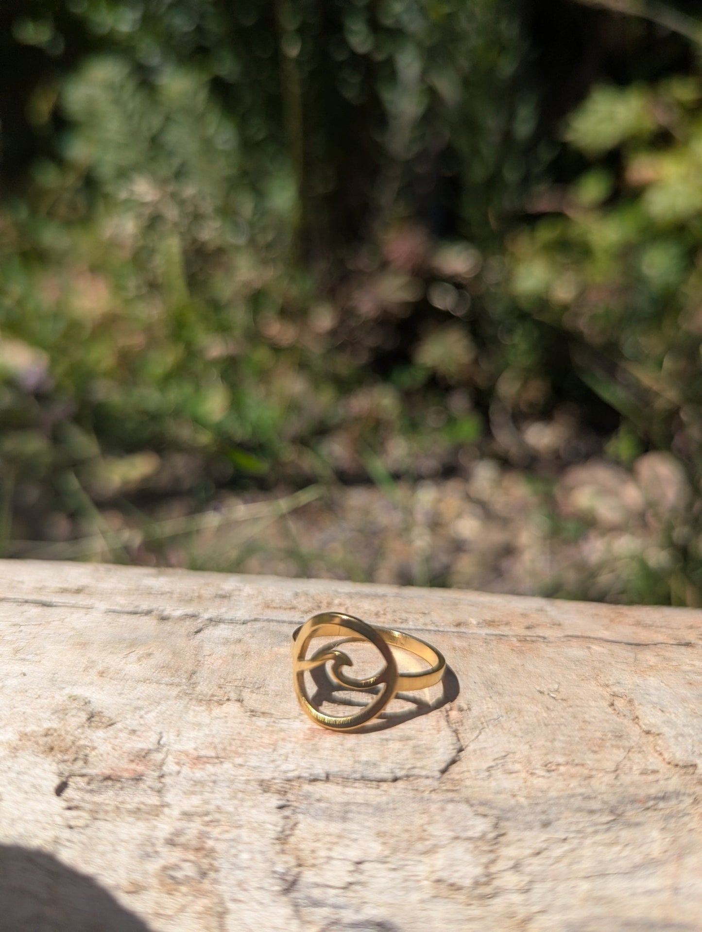 Ombak Wave Ring | 18k Gold Plated Waterproof Stainless Steel Ring - Ivy and Sol